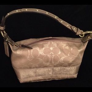 Coach gold satchel